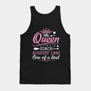 The Queen Since August 1980 One Of A Kind Happy Birthday 40 Years Old To Me You Tank Top